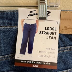 NWT Size 22W Seven7 Loose Straight Jean